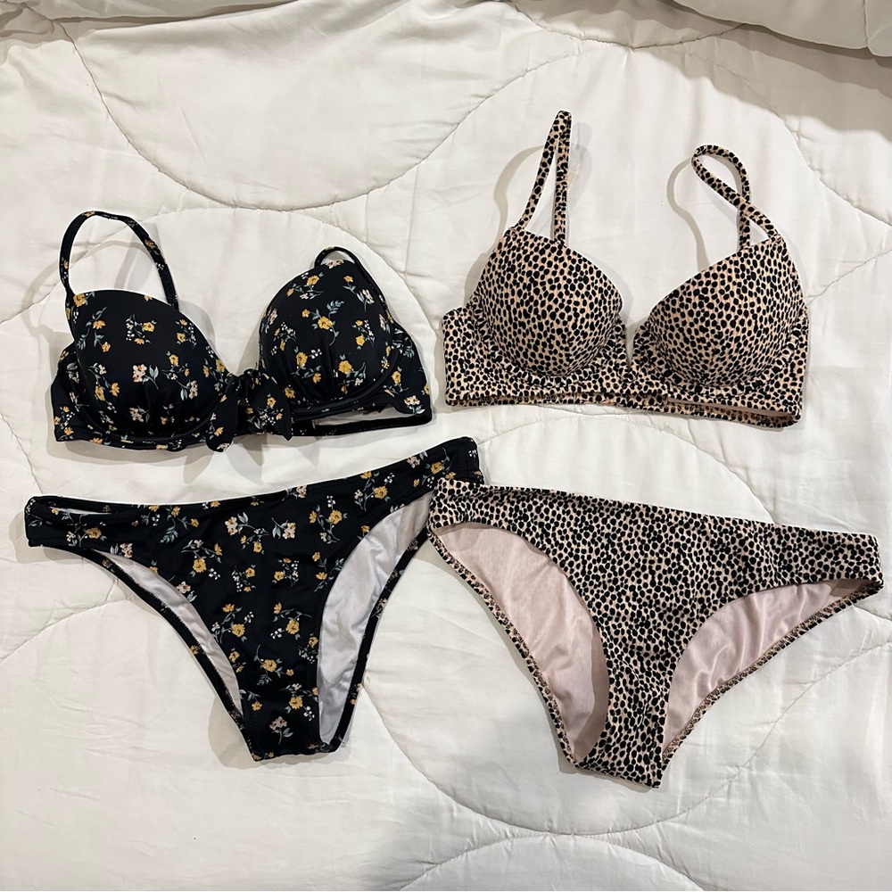 Target cheetah and floral bikini bundle